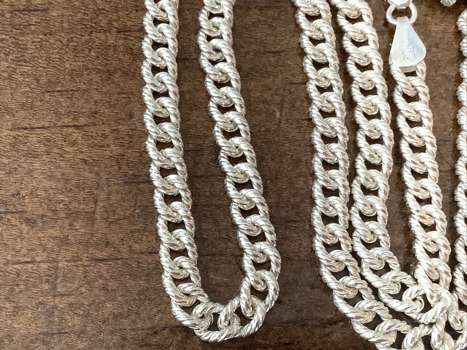 Gorgeous Solid Sterling Silver Braided Cable Link… - image 2