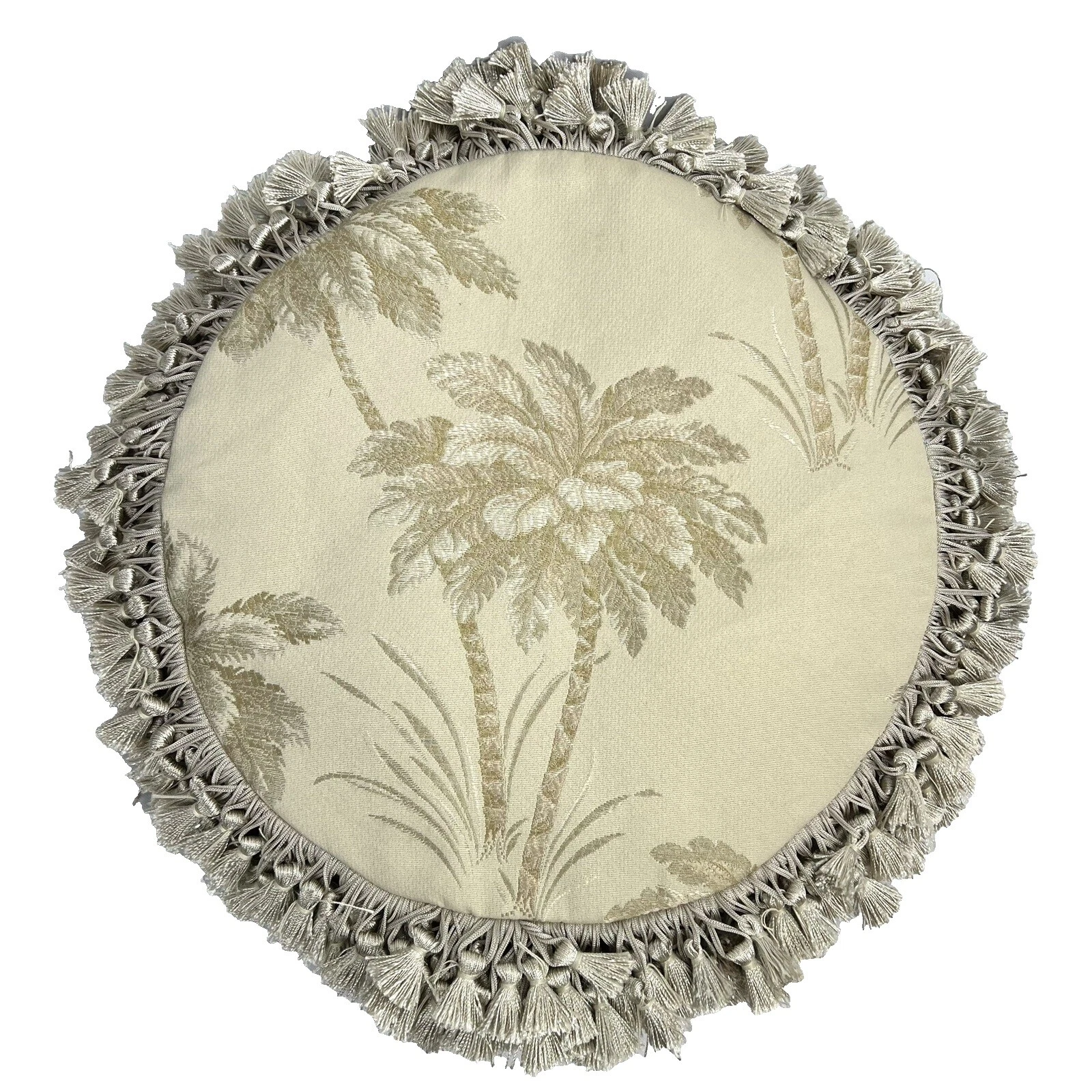 Round Tropical Embroidered Home Décor Pillows