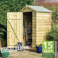 4x3 T&G SMALL WOODEN GARDEN APEX SHED SHIPLAP PATIO WOOD COMPACT STORAGE