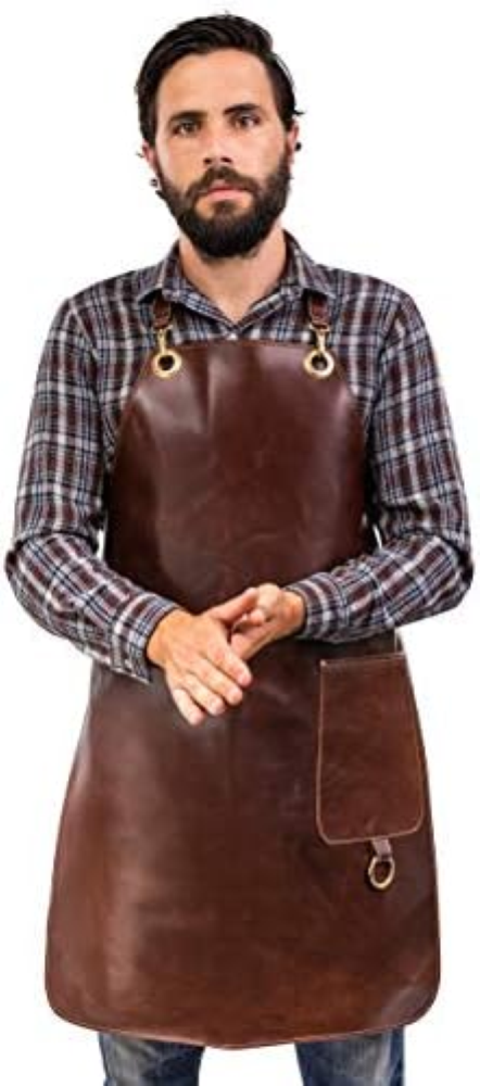 Angus Stoke Grembiule in Pelle di qualitÄ‚Â  Paul - Grembiule da Grigliata 100%