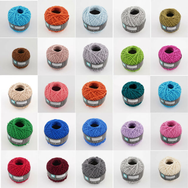 Crochet yarn 100% cotton - fillet crochet yarn - 5x10g durable 50g-