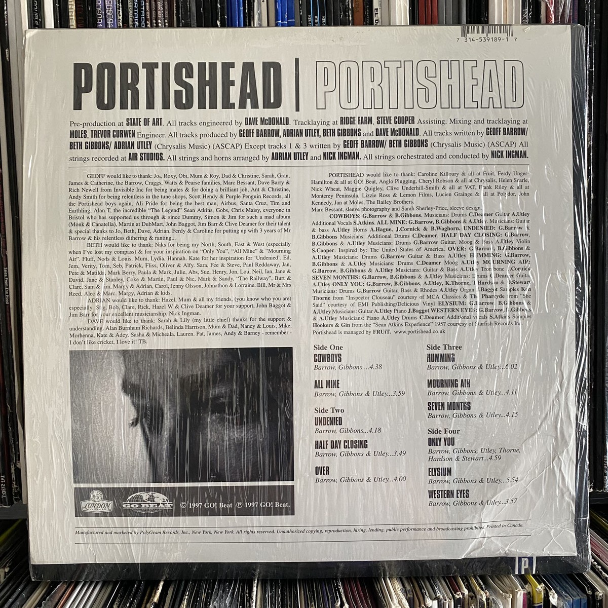 PORTISHEAD - PORTISHEAD (VINYL 2LP) 1997!!! RARE!!! ORIGINAL
