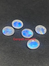 Rainbow Moonstone Loose Gemstone Faceted Oval Cut 6x4 MM Natural 04 Pcs Lot E7