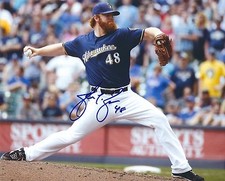 Autographed BLAINE BOYER Milwaukee Brewers 8x10 Photo - COA