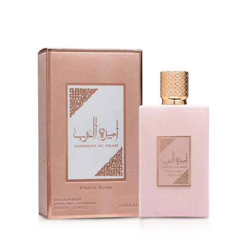 Lattafa Asdaaf Ameerat Al Arab Prive Rose Eau De Parfum Spray for Women, 3.4 Oun