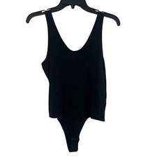 ATM Black Sleeveless Tank Bodysuit Size XL New