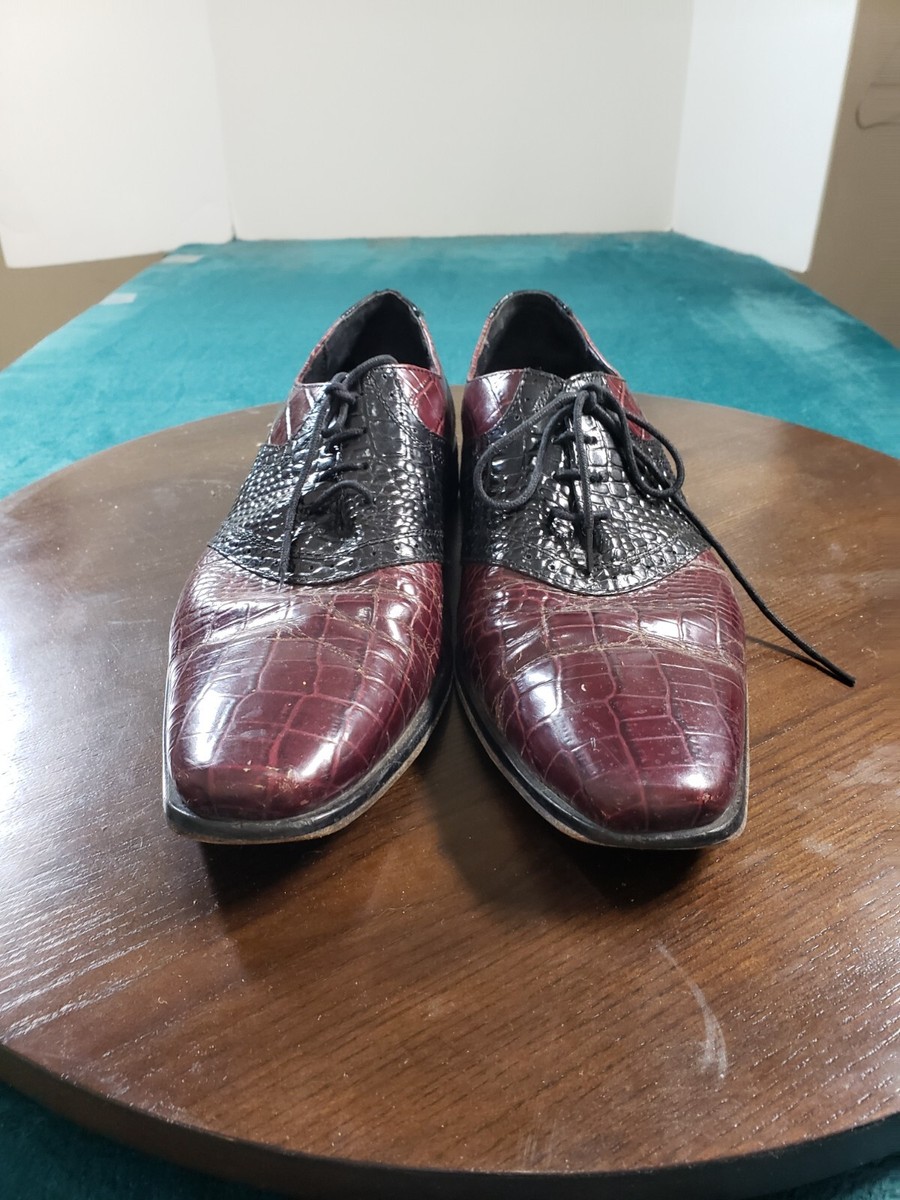 Stacy Adams Dress Shoes Sz 10 Mens Red Pebbled Leather  display picture 3