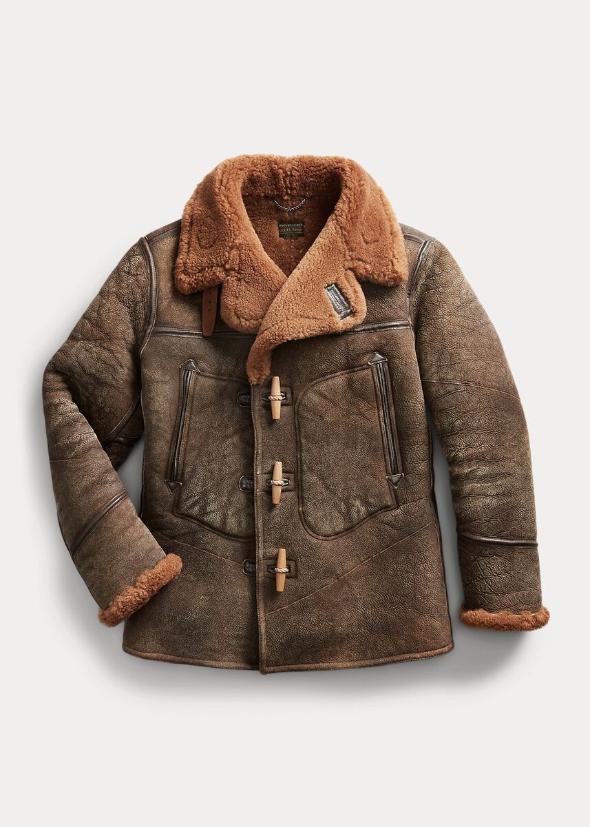 Ralph Lauren RRL - Leather-Trim Shearling Jacket Leather Ralph Lauren RRL - Leather-Trim Shearling Jacket Leather