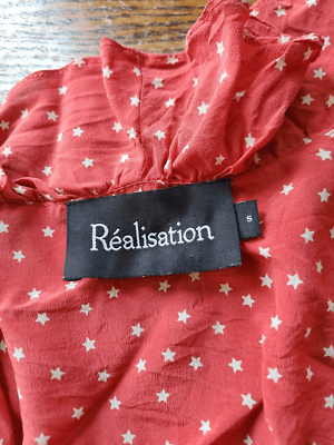 realisation par red star dress Realisation Par 'Alexandra' red & white star