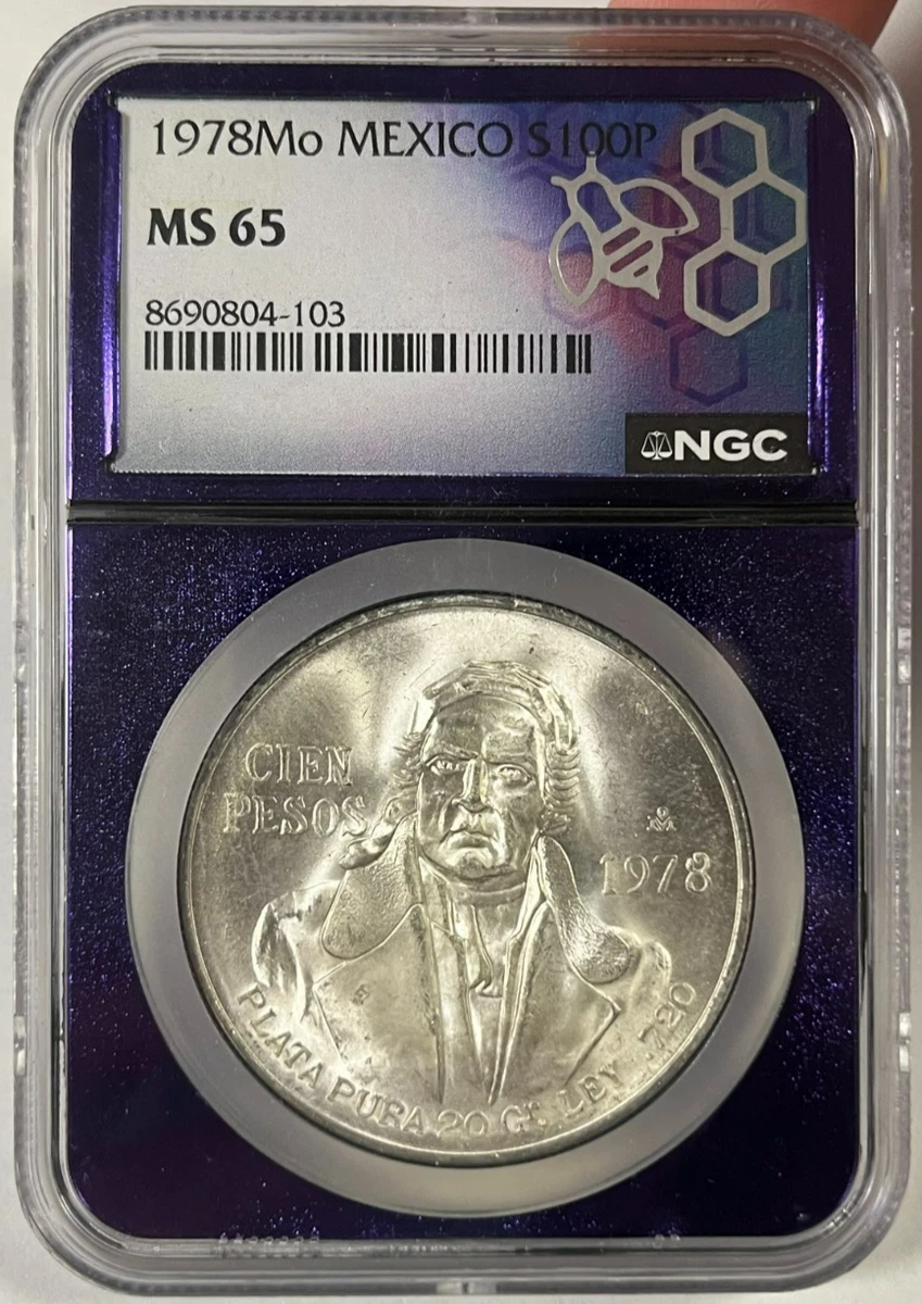 Silver 100 Pesos Denomination 1978 Mexican Coins (1905-Now) for