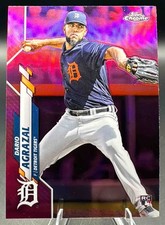 2020 Topps Chrome Update Dario Agrazal #U-30 Pink Refractor RC Tigers
