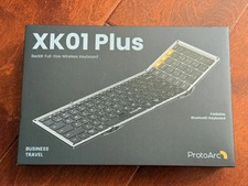 ProtoArc XK01 Plus Foldable Backlit Full-Size Wireless Keyboard - Open Box
