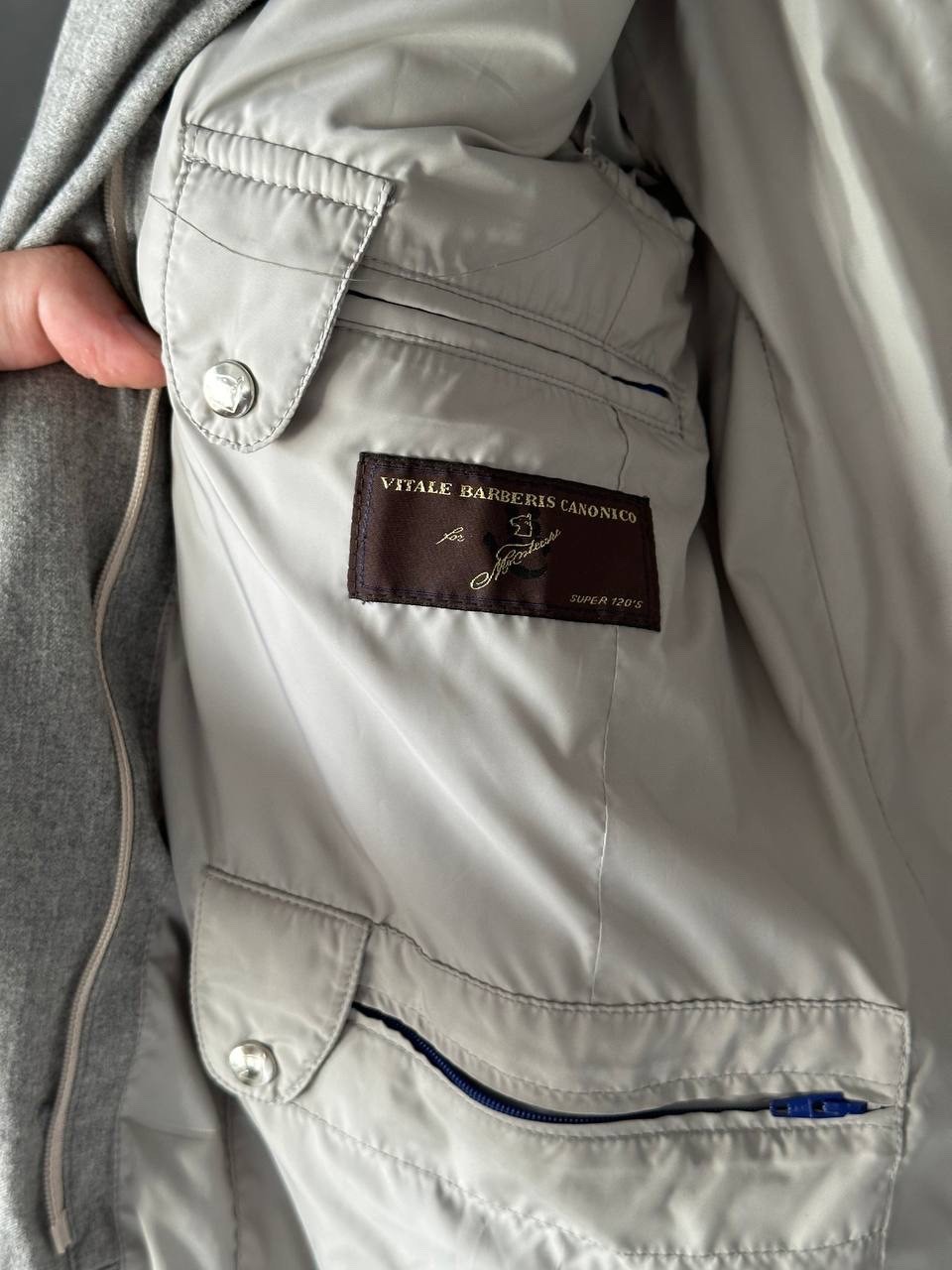 Montecore Wool Leather Double Breasted Lined Down… - image 12