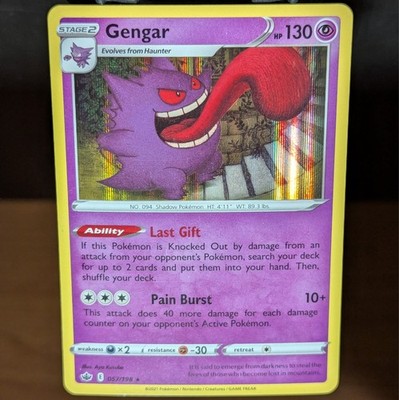 Gengar 057/198 LP/NM Chilling Reign Holo Rare Foil Pokemon Card 57
