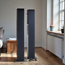 2 Innovative Technology ITSB-300 Bluetooth Tower Stereo Speakers +Cables +1 Plug