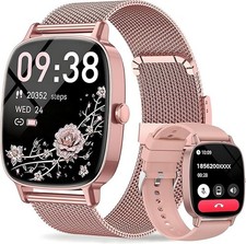 Smart Watch for Women Rose Gold Fitness Tracker Heart Rate Sleep SpO2 Call