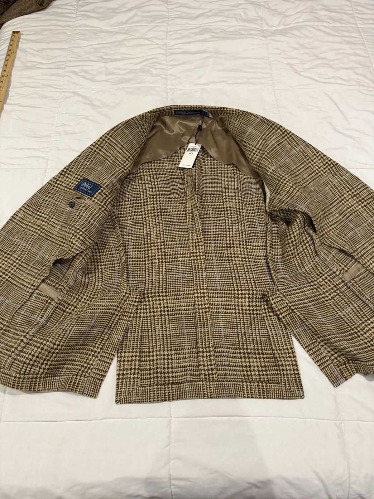Polo Ralph Lauren RL67 Glen Plaid Jacket Summer Tweed 44R NWT - product detail image 7