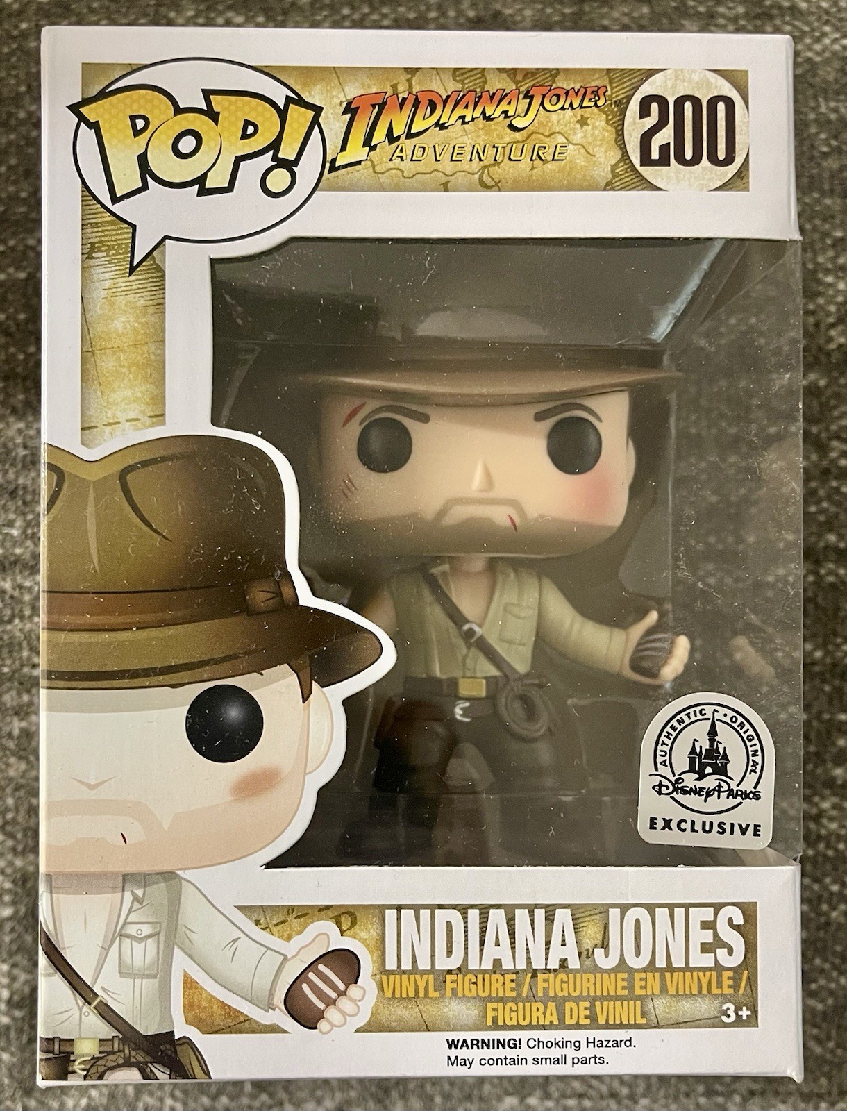 Funko Pop! Vinyl Indiana Jones Disney Parks Exclusive W Pop Protector