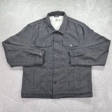Flint and Tinder Donegal Trucker Jacket Mens XXL Charcoal Wool Blend Huckberry