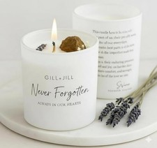 Never Forgotten Sympathy Candle for Loss of Loved   Memorial Christmas Candle...