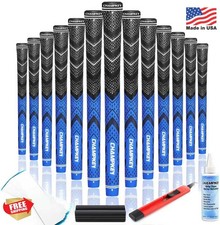 CHAMPKEY Golf Grips 13 Pack Midsize Blue Soft Rubber All-Weather
