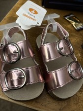 Gymboree Infant Size 01 Pink Metallic Buckle Sandals NWT