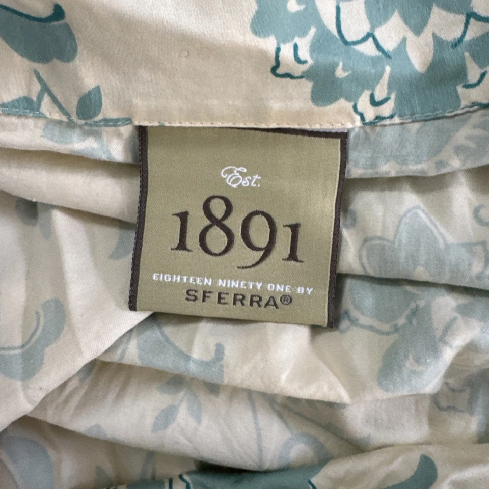 Funda Nórdica Sferra King Talla Nueva Bordada Turquesa Naranja Marfil Estampado 100% Cuna Foto 2 de 4