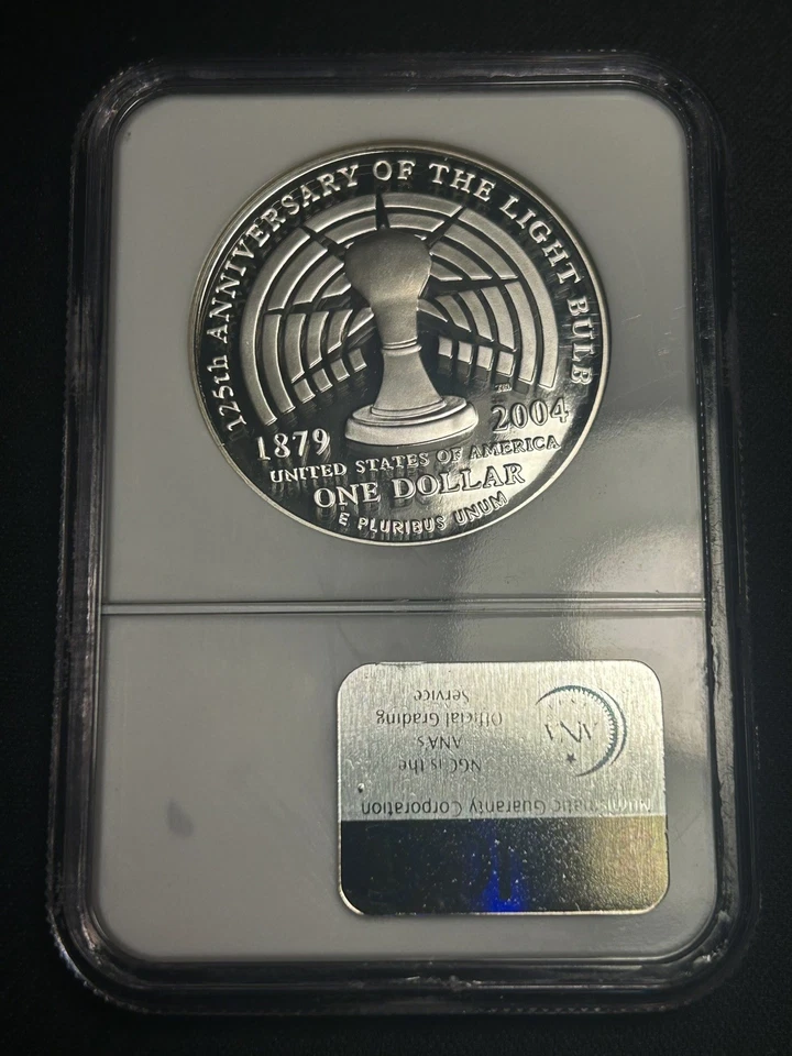 2004-P US $1 Silver Proof Coin Thomas Edison NGC PF70 Ultra Cameo ASW: ~0.77oz - Image 2 of 2