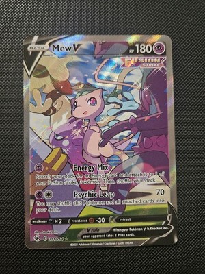 Pokemon Mew v Fusion Strike Ultra Rare Alternate Full Art Holo