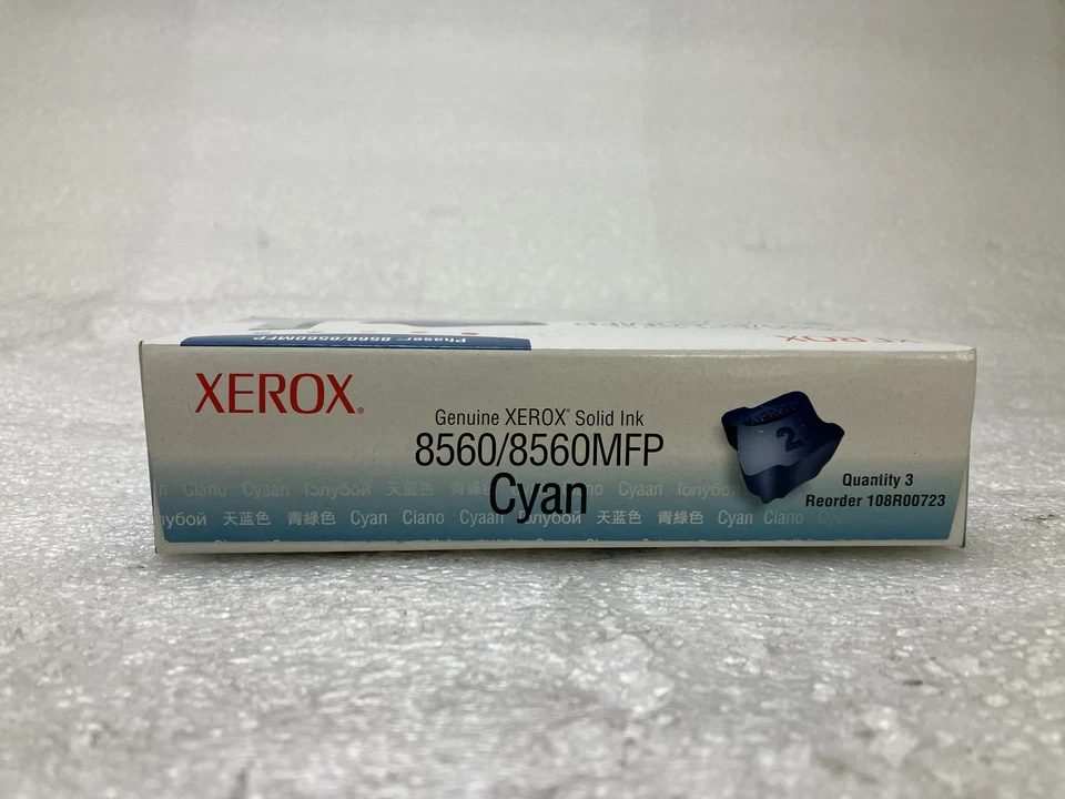 Genuine Xerox 108R00723/108R00903 Cyan Solid Ink Phaser 8560/8560MFP Pk of 3 NEW - Image 3 of 4