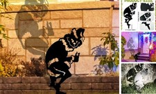 Outdoor Christmas Yard Sign Decorations Christmas Black Metal Yard Decor for