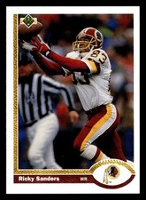 Ricky Sanders 1991 Upper Deck #141 Washington Redskins FOOTBALL *081
