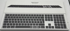 GENUINE APPLE MAGIC KEYBOARD WITH NUMERIC KEYPAD TOUCH ID BLACK WIRELESS HEBREW