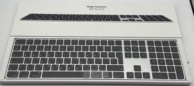 ORIGINAL APPLE MAGIC KEYBOARD MIT ZIFFERNBLOCK TOUCH ID SCHWARZ KABELLOS HEBREW