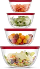 Kitchen Mixing Bowls - 8Pc Glass with Lids Set – Neat Nesting Large Bowl Batter