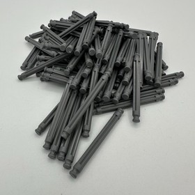100 Micro K'NEX Gray Rod Lot 1-5/8&rdquo; (~1.6") 40mm Long - OEM KNEX - Tiny Sized