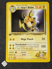 Lt. Surge's Raichu 28/132 - 1st Edition Gym Heroes Non-Holo Rare Pokemon TCG NM on eBay