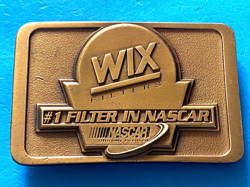 Vintage WIX Filters NASCAR Belt Buckle