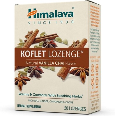 Himalaya Koflet Lozenges, Vanilla Chai Flavor, Natural 20 Count (Pack of 1) 