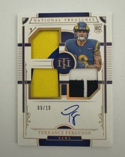 2025 Panini National Treasures Los Angeles Rams Terrance Ferguson RPA  /10