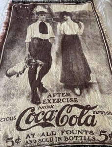 Vintage Coca Cola Blanket for sale | eBay