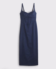 Abercrombie & Fitch Navy Satin Sweetheart Str...