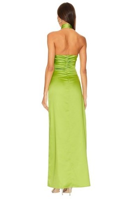 Khanums X Rrevolve Kenisei Halter Gown in Limeade Small New Womens Maxi  Dress | eBay