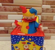 Vintage Schylling 1997 Original Circus Clown Jack in a Box Musical Wind Up Toy
