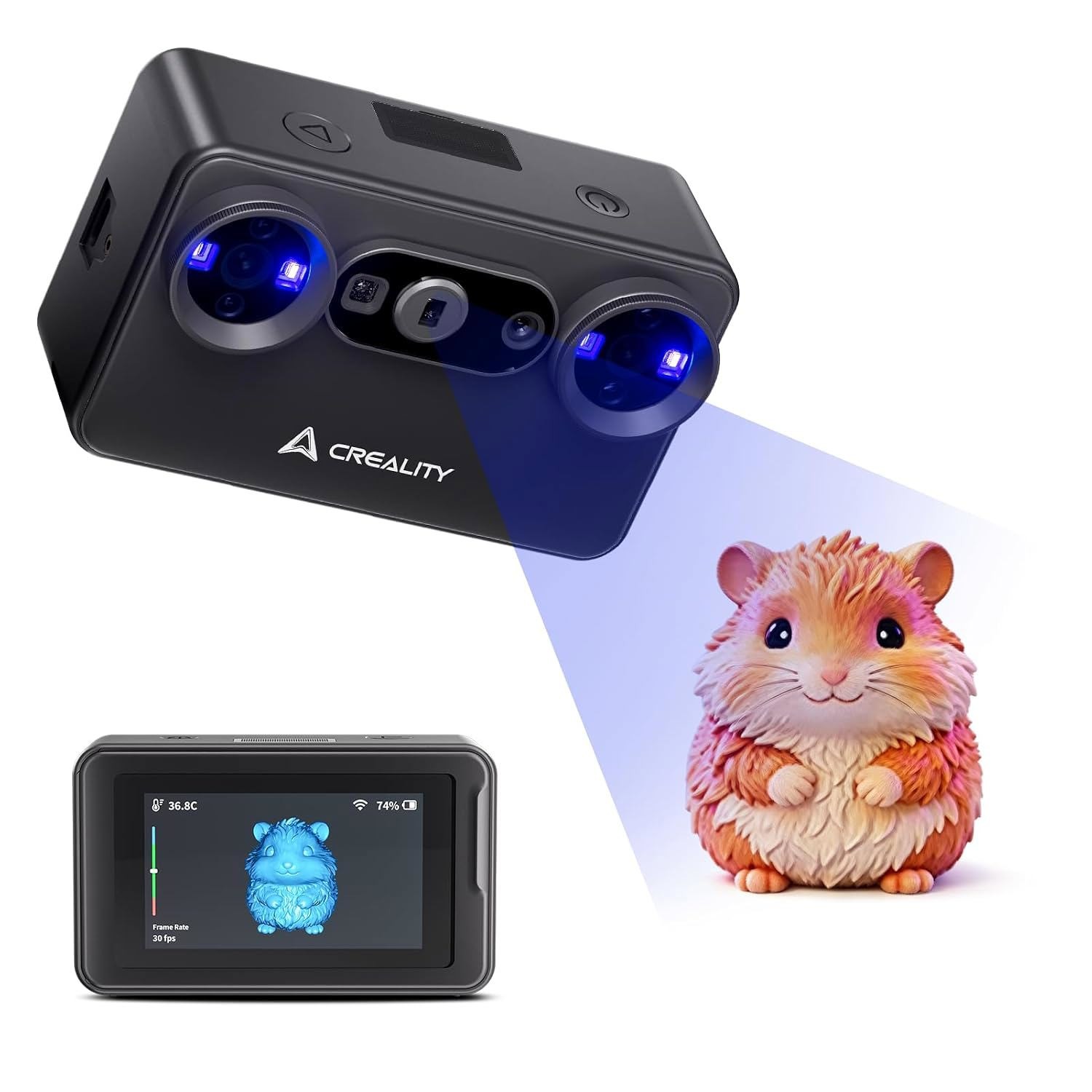 Creality Pika 3D Scanner Portable AI Blue Laser & NIR for 3D Printing 110 FPS DE
