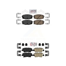 AmeriBRAKES KNF-101729 Brake Pad Sets 4-Wheel Set Front & Rear for Kia Soul