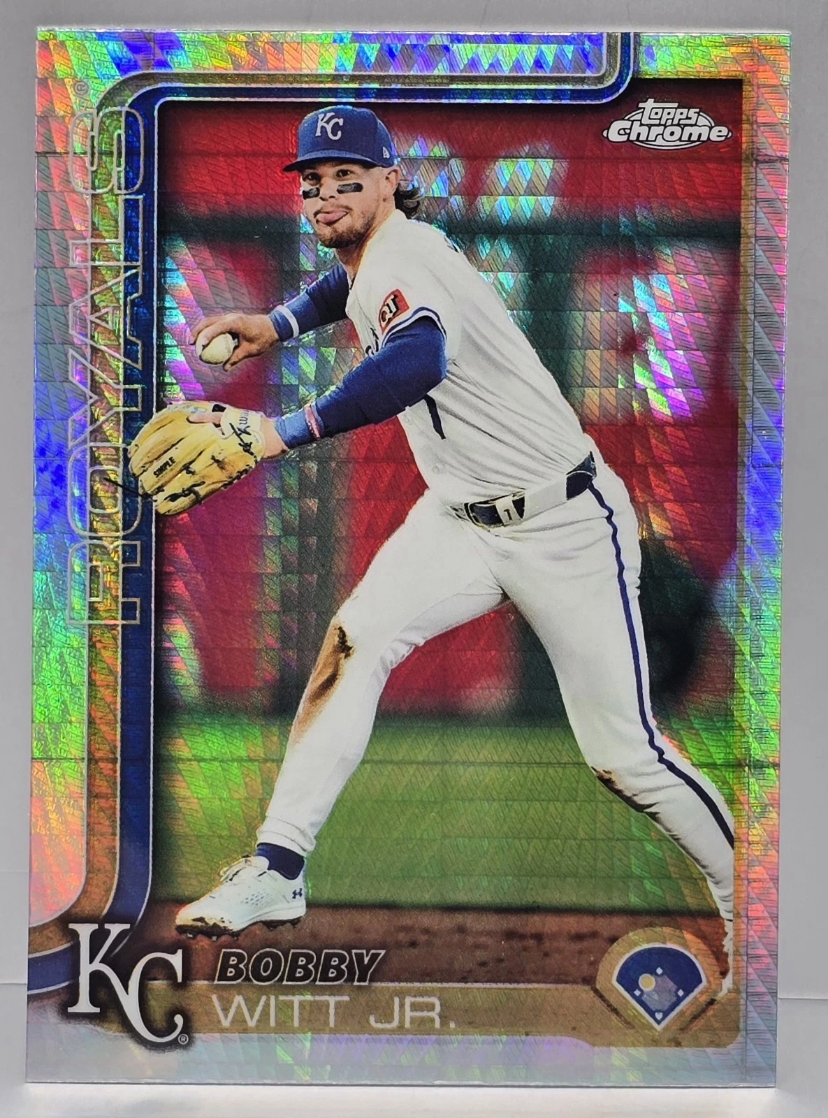 2025 Topps Chrome Bobby Witt Jr. Prism Refractor #93 Royals