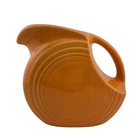 Fiestaware Homer Laughlin Small Disc Pitcher 5½″ Orange 28oz USA 1990s Vintage