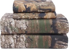 RealTree APX Twin Camo 3 Piece Microfiber Sheet Set Unisex Bedding Kids