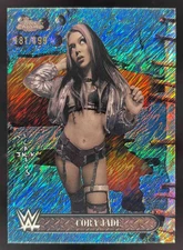 2025 Topps Chrome WWE x Cactus Jack Aqua Shimmer Refractor #73 Cora Jade /199
